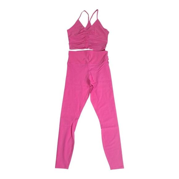 EleVen by Venus Williams Rebel Leggings in Hot Fuchsia With Matching Top NWT S - Picture 1 of 14